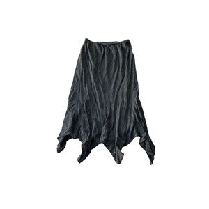 Women's Y2K Bohemian Boho Crochet Fairy Skirt Maxi Black Floral Size Small 4/6